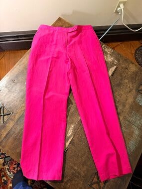 Liz Golf Bright Hot Pink High-Waist Trousers